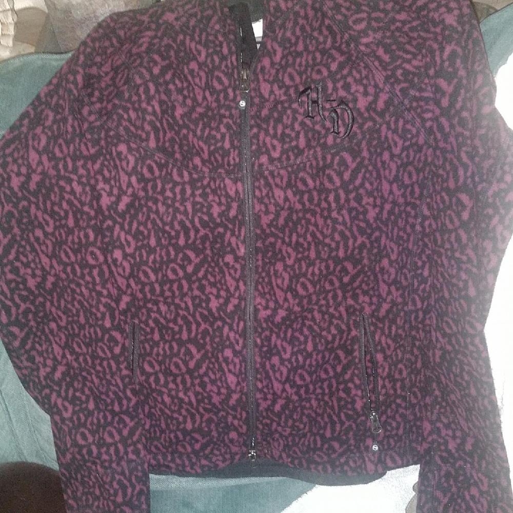 Harley-Davidson Purple Patterned Teddy Jacket